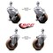 Service Caster 4 Inch High Temp Glass Filled Nylon 12mm Threaded Stem Caster Brakes SCC, 2PK SCC-TS20S414-GFNSHT-M1215-2-TLB-2 - alternate 1